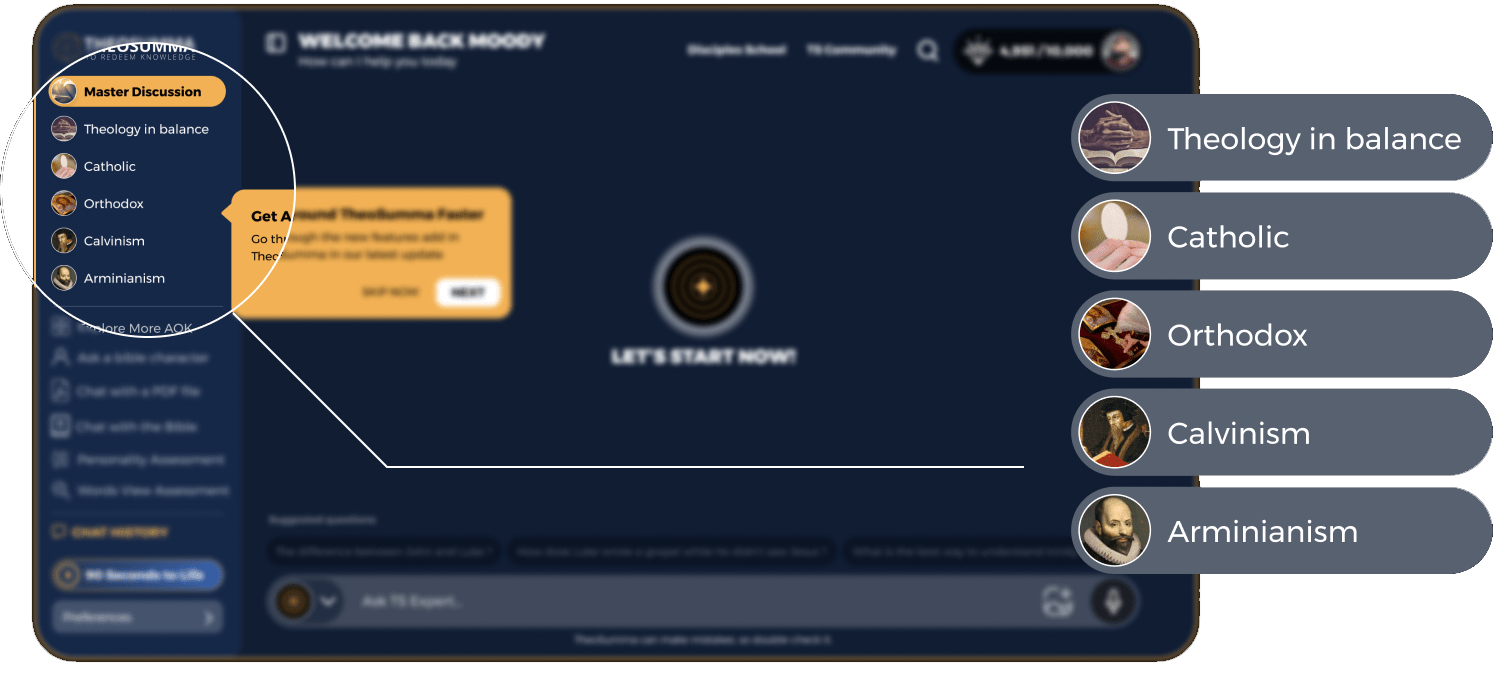 TheoSumma platform screenshot